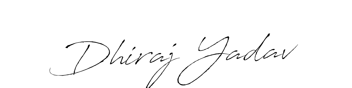 Design your own signature with our free online signature maker. With this signature software, you can create a handwritten (Antro_Vectra) signature for name Dhiraj Yadav. Dhiraj Yadav signature style 6 images and pictures png