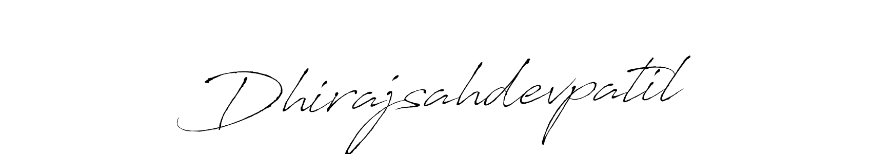 Make a beautiful signature design for name Dhirajsahdevpatil. With this signature (Antro_Vectra) style, you can create a handwritten signature for free. Dhirajsahdevpatil signature style 6 images and pictures png