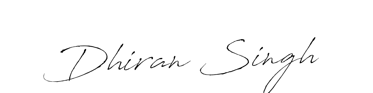 Design your own signature with our free online signature maker. With this signature software, you can create a handwritten (Antro_Vectra) signature for name Dhiran Singh. Dhiran Singh signature style 6 images and pictures png