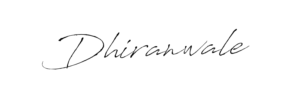 Make a beautiful signature design for name Dhiranwale. With this signature (Antro_Vectra) style, you can create a handwritten signature for free. Dhiranwale signature style 6 images and pictures png