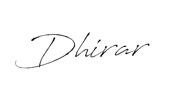 How to make Dhirar signature? Antro_Vectra is a professional autograph style. Create handwritten signature for Dhirar name. Dhirar signature style 6 images and pictures png