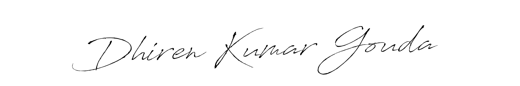 How to make Dhiren Kumar Gouda signature? Antro_Vectra is a professional autograph style. Create handwritten signature for Dhiren Kumar Gouda name. Dhiren Kumar Gouda signature style 6 images and pictures png