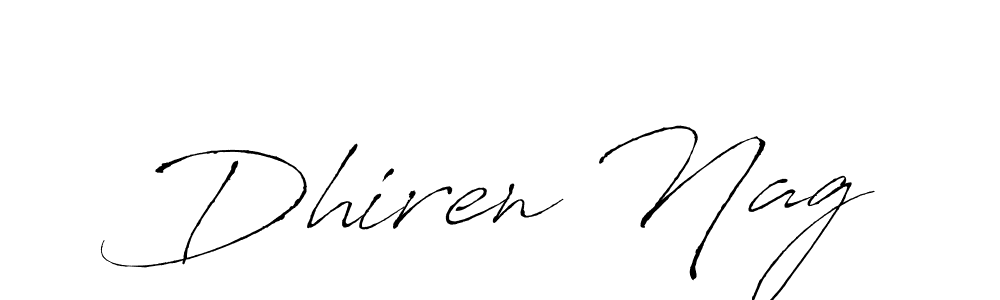 Create a beautiful signature design for name Dhiren Nag. With this signature (Antro_Vectra) fonts, you can make a handwritten signature for free. Dhiren Nag signature style 6 images and pictures png
