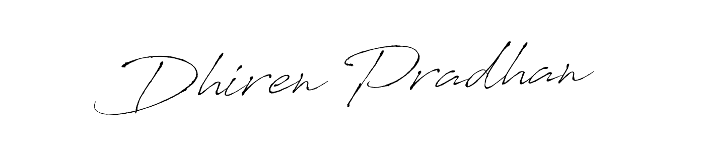 The best way (Antro_Vectra) to make a short signature is to pick only two or three words in your name. The name Dhiren Pradhan include a total of six letters. For converting this name. Dhiren Pradhan signature style 6 images and pictures png