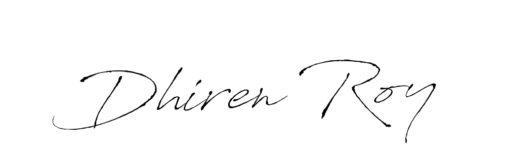 Make a beautiful signature design for name Dhiren Roy. With this signature (Antro_Vectra) style, you can create a handwritten signature for free. Dhiren Roy signature style 6 images and pictures png