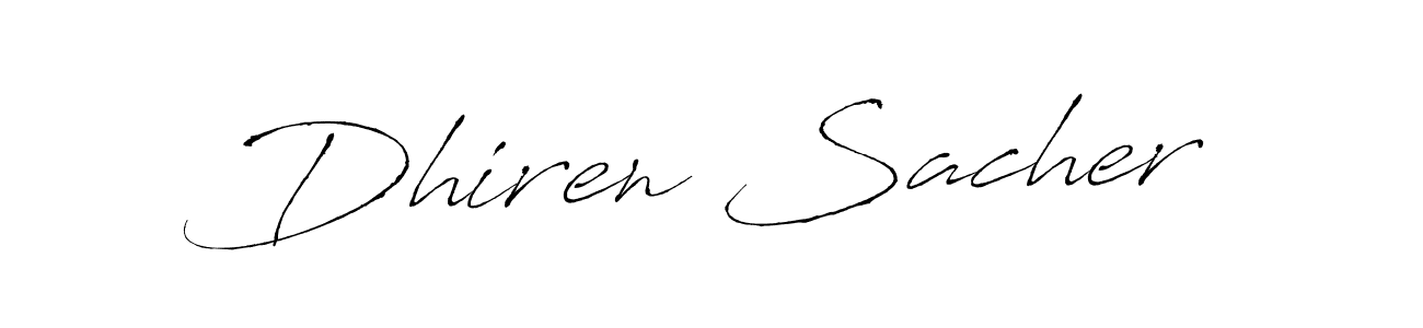 Antro_Vectra is a professional signature style that is perfect for those who want to add a touch of class to their signature. It is also a great choice for those who want to make their signature more unique. Get Dhiren Sacher name to fancy signature for free. Dhiren Sacher signature style 6 images and pictures png