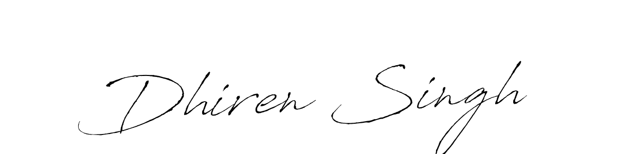 Use a signature maker to create a handwritten signature online. With this signature software, you can design (Antro_Vectra) your own signature for name Dhiren Singh. Dhiren Singh signature style 6 images and pictures png