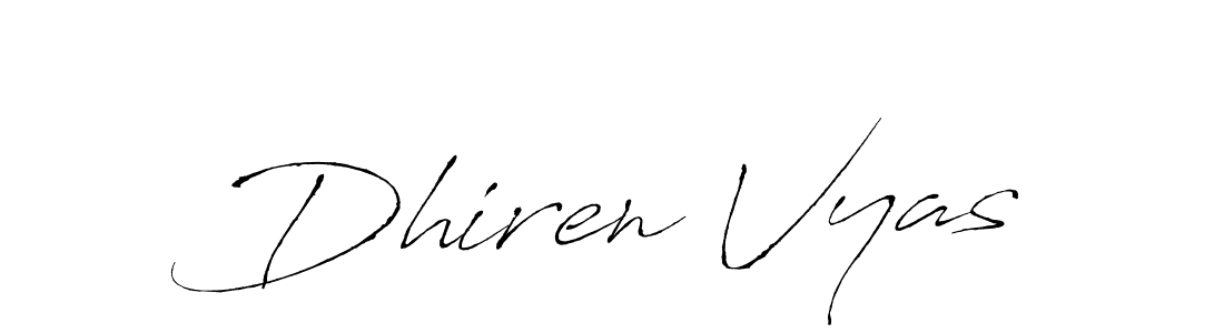 Make a short Dhiren Vyas signature style. Manage your documents anywhere anytime using Antro_Vectra. Create and add eSignatures, submit forms, share and send files easily. Dhiren Vyas signature style 6 images and pictures png
