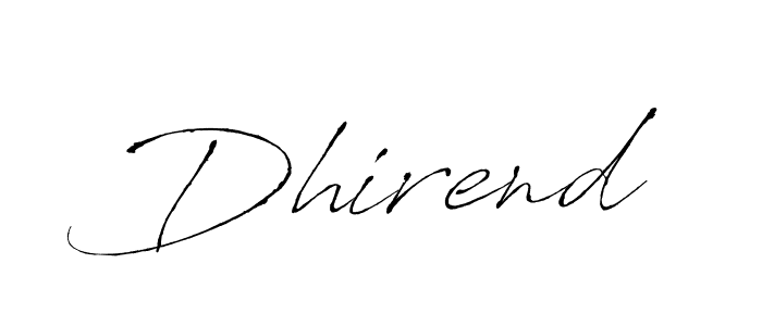 Use a signature maker to create a handwritten signature online. With this signature software, you can design (Antro_Vectra) your own signature for name Dhirend. Dhirend signature style 6 images and pictures png