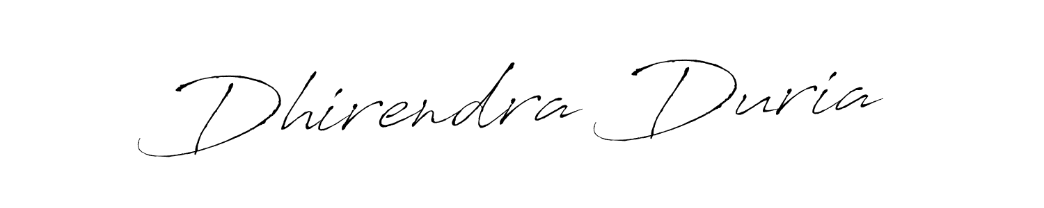 How to make Dhirendra Duria signature? Antro_Vectra is a professional autograph style. Create handwritten signature for Dhirendra Duria name. Dhirendra Duria signature style 6 images and pictures png