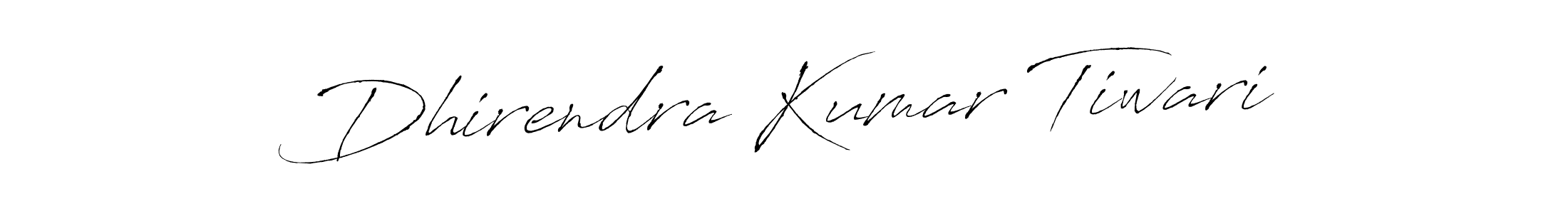 How to make Dhirendra Kumar Tiwari name signature. Use Antro_Vectra style for creating short signs online. This is the latest handwritten sign. Dhirendra Kumar Tiwari signature style 6 images and pictures png