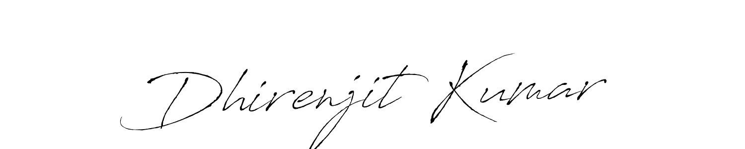 Use a signature maker to create a handwritten signature online. With this signature software, you can design (Antro_Vectra) your own signature for name Dhirenjit Kumar. Dhirenjit Kumar signature style 6 images and pictures png