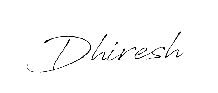 How to make Dhiresh signature? Antro_Vectra is a professional autograph style. Create handwritten signature for Dhiresh name. Dhiresh signature style 6 images and pictures png