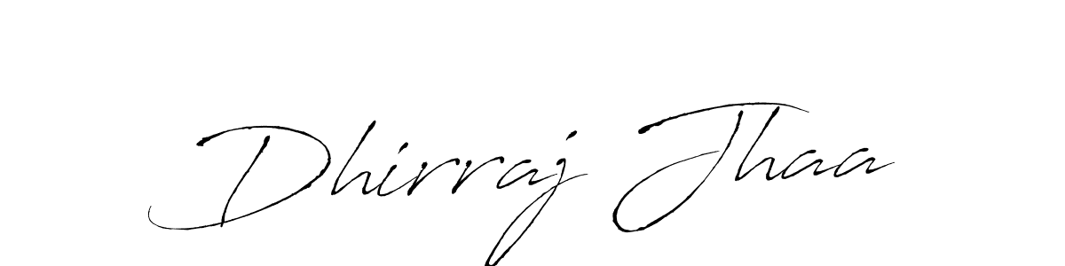 Antro_Vectra is a professional signature style that is perfect for those who want to add a touch of class to their signature. It is also a great choice for those who want to make their signature more unique. Get Dhirraj Jhaa name to fancy signature for free. Dhirraj Jhaa signature style 6 images and pictures png