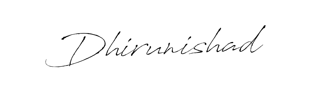 Dhirunishad stylish signature style. Best Handwritten Sign (Antro_Vectra) for my name. Handwritten Signature Collection Ideas for my name Dhirunishad. Dhirunishad signature style 6 images and pictures png