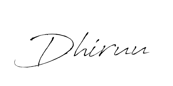 Use a signature maker to create a handwritten signature online. With this signature software, you can design (Antro_Vectra) your own signature for name Dhiruu. Dhiruu signature style 6 images and pictures png