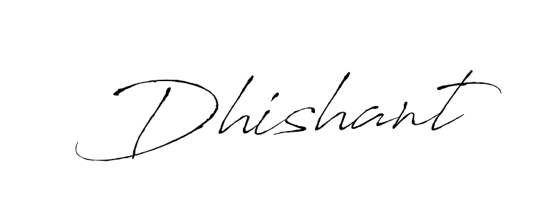 Design your own signature with our free online signature maker. With this signature software, you can create a handwritten (Antro_Vectra) signature for name Dhishant. Dhishant signature style 6 images and pictures png
