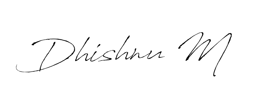 It looks lik you need a new signature style for name Dhishnu M. Design unique handwritten (Antro_Vectra) signature with our free signature maker in just a few clicks. Dhishnu M signature style 6 images and pictures png