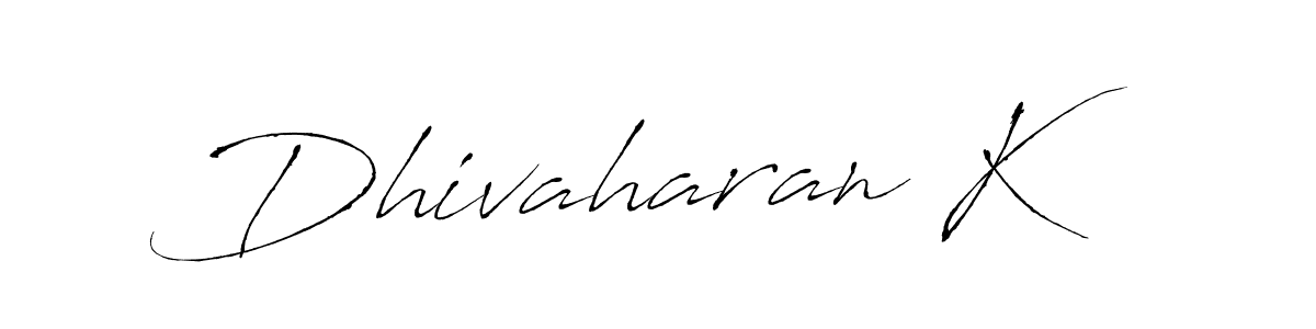 How to make Dhivaharan K signature? Antro_Vectra is a professional autograph style. Create handwritten signature for Dhivaharan K name. Dhivaharan K signature style 6 images and pictures png