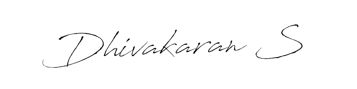 This is the best signature style for the Dhivakaran S name. Also you like these signature font (Antro_Vectra). Mix name signature. Dhivakaran S signature style 6 images and pictures png