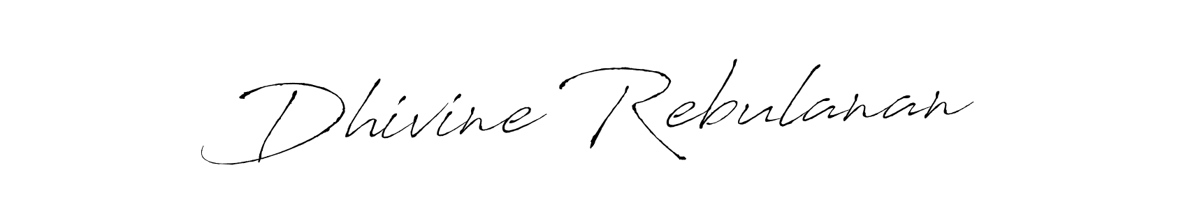 How to make Dhivine Rebulanan name signature. Use Antro_Vectra style for creating short signs online. This is the latest handwritten sign. Dhivine Rebulanan signature style 6 images and pictures png