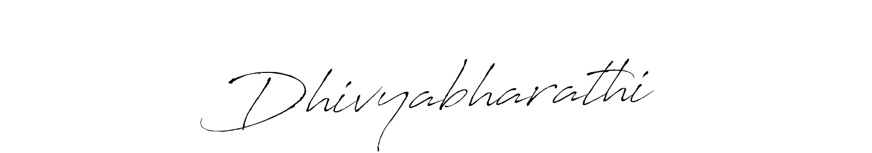 How to make Dhivyabharathi​ name signature. Use Antro_Vectra style for creating short signs online. This is the latest handwritten sign. Dhivyabharathi​ signature style 6 images and pictures png