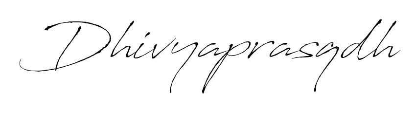 A modern signature idea for name Dhivyaprasqdh using Antro_Vectra font. Clean strokes and elegant curves make it stand out instantly. Dhivyaprasqdh signature style 6 images and pictures png