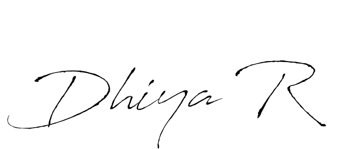 Antro_Vectra is a professional signature style that is perfect for those who want to add a touch of class to their signature. It is also a great choice for those who want to make their signature more unique. Get Dhiya R name to fancy signature for free. Dhiya R signature style 6 images and pictures png