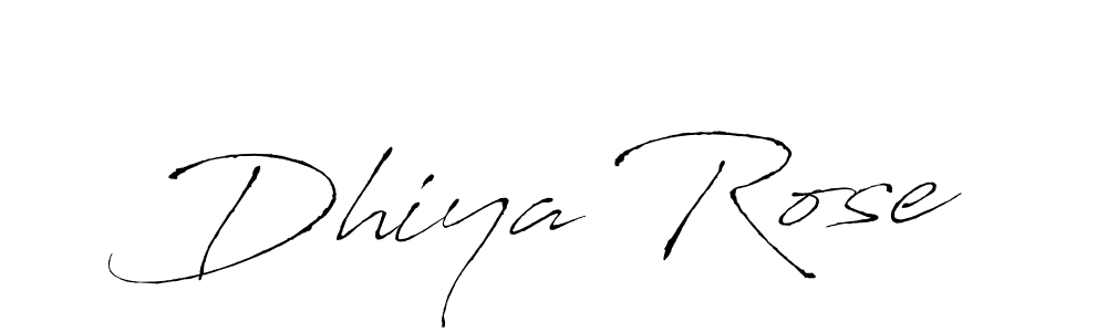 Use a signature maker to create a handwritten signature online. With this signature software, you can design (Antro_Vectra) your own signature for name Dhiya Rose. Dhiya Rose signature style 6 images and pictures png