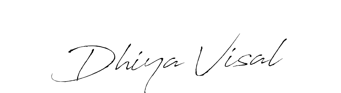 How to make Dhiya Visal name signature. Use Antro_Vectra style for creating short signs online. This is the latest handwritten sign. Dhiya Visal signature style 6 images and pictures png