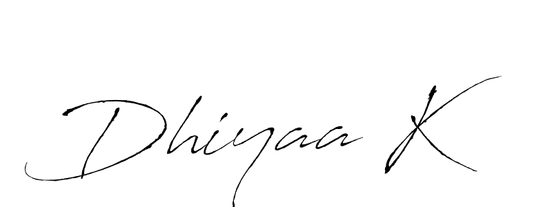 You should practise on your own different ways (Antro_Vectra) to write your name (Dhiyaa K) in signature. don't let someone else do it for you. Dhiyaa K signature style 6 images and pictures png