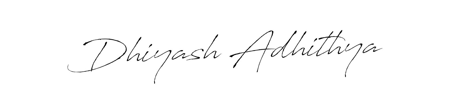 Design your own signature with our free online signature maker. With this signature software, you can create a handwritten (Antro_Vectra) signature for name Dhiyash Adhithya. Dhiyash Adhithya signature style 6 images and pictures png