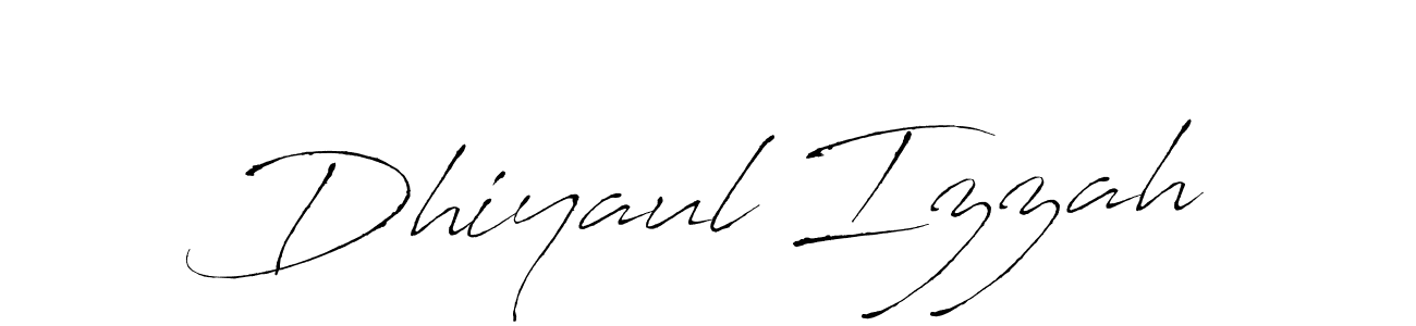 How to make Dhiyaul Izzah signature? Antro_Vectra is a professional autograph style. Create handwritten signature for Dhiyaul Izzah name. Dhiyaul Izzah signature style 6 images and pictures png