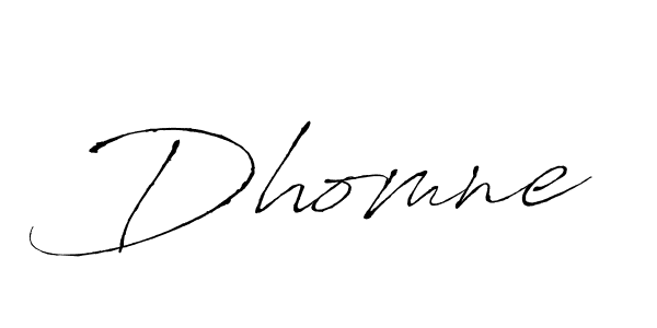 Create a beautiful signature design for name Dhomne. With this signature (Antro_Vectra) fonts, you can make a handwritten signature for free. Dhomne signature style 6 images and pictures png