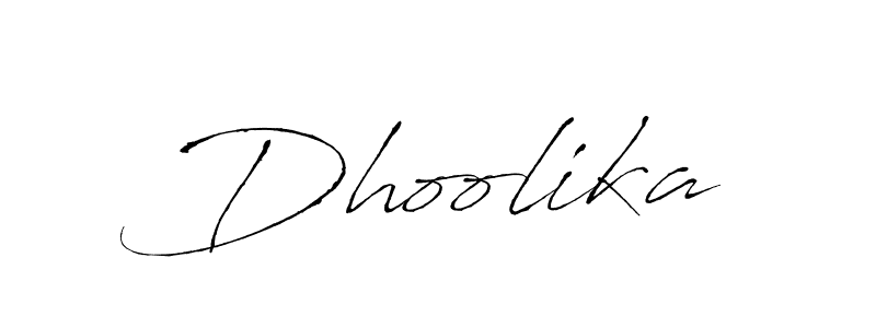 Make a beautiful signature design for name Dhoolika. With this signature (Antro_Vectra) style, you can create a handwritten signature for free. Dhoolika signature style 6 images and pictures png