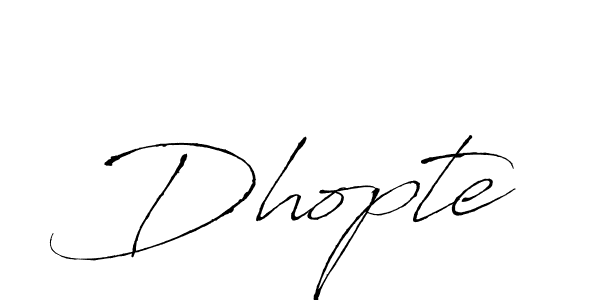 How to make Dhopte signature? Antro_Vectra is a professional autograph style. Create handwritten signature for Dhopte name. Dhopte signature style 6 images and pictures png