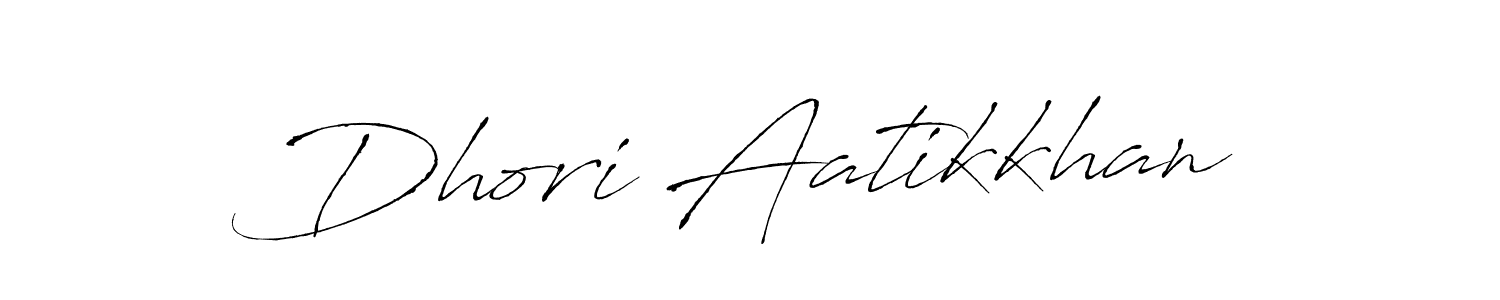 Design your own signature with our free online signature maker. With this signature software, you can create a handwritten (Antro_Vectra) signature for name Dhori Aatikkhan. Dhori Aatikkhan signature style 6 images and pictures png