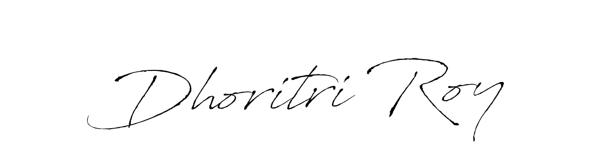 How to make Dhoritri Roy name signature. Use Antro_Vectra style for creating short signs online. This is the latest handwritten sign. Dhoritri Roy signature style 6 images and pictures png