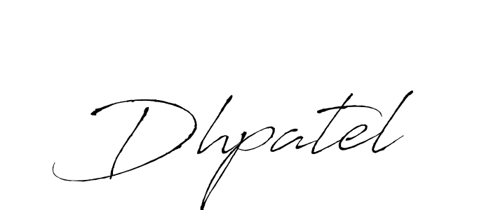 Dhpatel stylish signature style. Best Handwritten Sign (Antro_Vectra) for my name. Handwritten Signature Collection Ideas for my name Dhpatel. Dhpatel signature style 6 images and pictures png