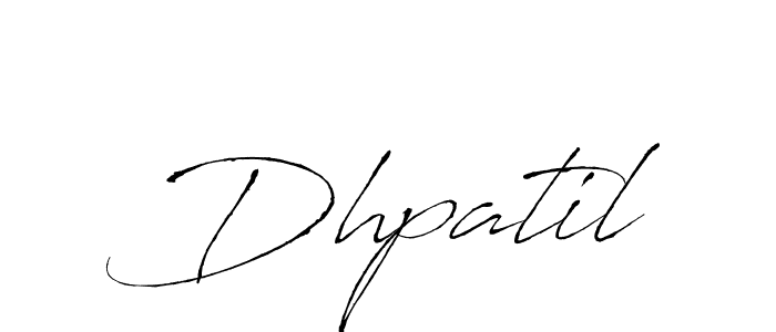 Design your own signature with our free online signature maker. With this signature software, you can create a handwritten (Antro_Vectra) signature for name Dhpatil. Dhpatil signature style 6 images and pictures png