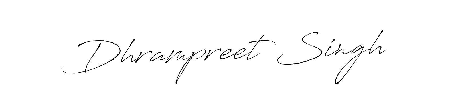 Make a beautiful signature design for name Dhrampreet Singh. With this signature (Antro_Vectra) style, you can create a handwritten signature for free. Dhrampreet Singh signature style 6 images and pictures png