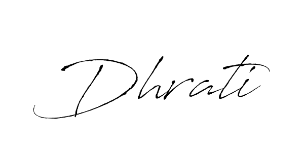 Use a signature maker to create a handwritten signature online. With this signature software, you can design (Antro_Vectra) your own signature for name Dhrati. Dhrati signature style 6 images and pictures png