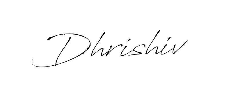 How to make Dhrishiv name signature. Use Antro_Vectra style for creating short signs online. This is the latest handwritten sign. Dhrishiv signature style 6 images and pictures png