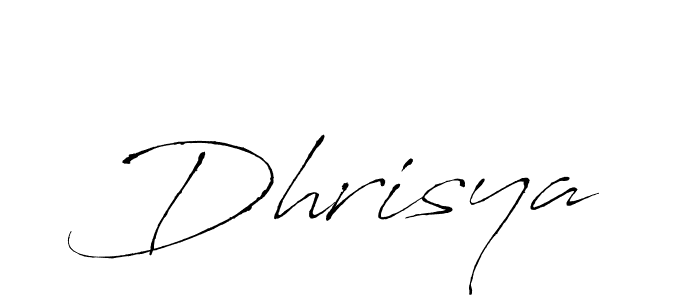 Make a beautiful signature design for name Dhrisya. With this signature (Antro_Vectra) style, you can create a handwritten signature for free. Dhrisya signature style 6 images and pictures png