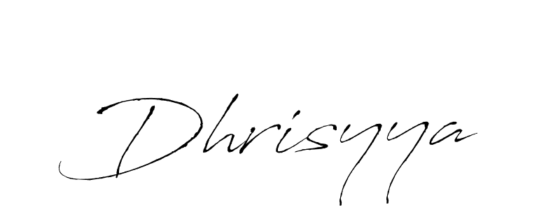 Dhrisyya stylish signature style. Best Handwritten Sign (Antro_Vectra) for my name. Handwritten Signature Collection Ideas for my name Dhrisyya. Dhrisyya signature style 6 images and pictures png