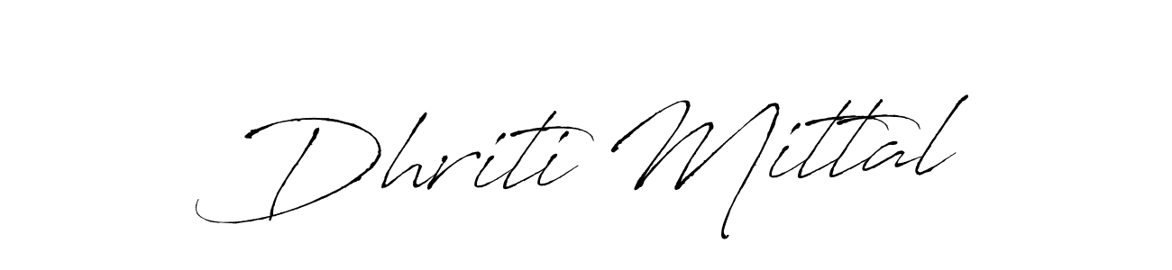 Use a signature maker to create a handwritten signature online. With this signature software, you can design (Antro_Vectra) your own signature for name Dhriti Mittal. Dhriti Mittal signature style 6 images and pictures png