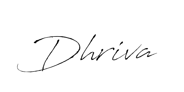 Design your own signature with our free online signature maker. With this signature software, you can create a handwritten (Antro_Vectra) signature for name Dhriva. Dhriva signature style 6 images and pictures png