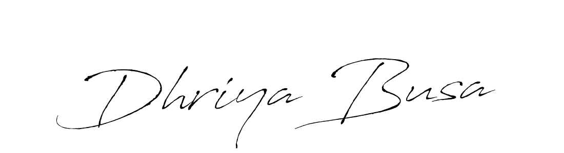 Dhriya Busa stylish signature style. Best Handwritten Sign (Antro_Vectra) for my name. Handwritten Signature Collection Ideas for my name Dhriya Busa. Dhriya Busa signature style 6 images and pictures png
