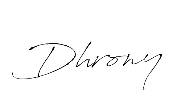 Make a beautiful signature design for name Dhrony. Use this online signature maker to create a handwritten signature for free. Dhrony signature style 6 images and pictures png