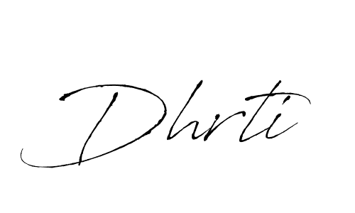 Make a beautiful signature design for name Dhrti. With this signature (Antro_Vectra) style, you can create a handwritten signature for free. Dhrti signature style 6 images and pictures png